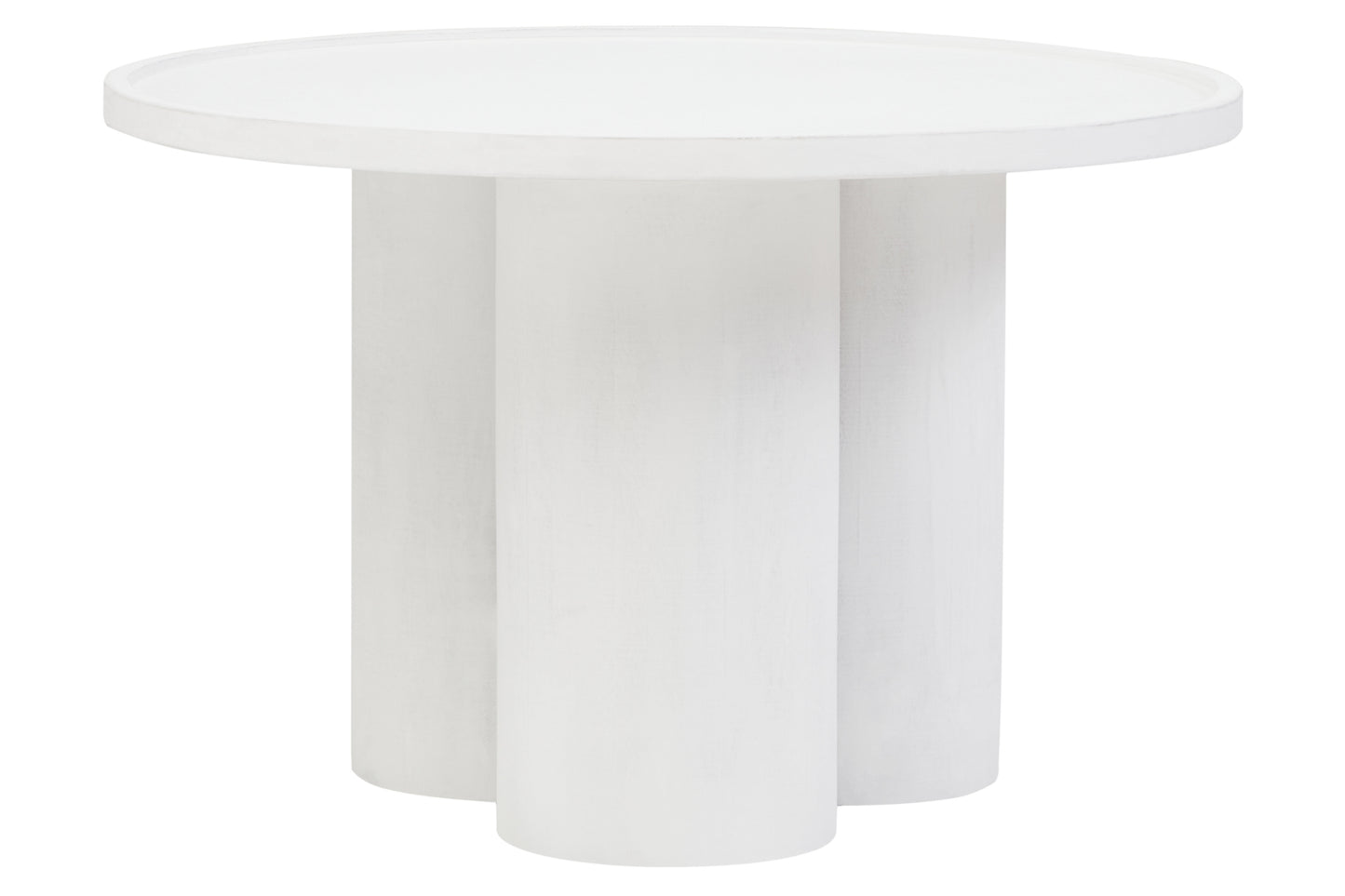 VERA WHITEWASH MANGO WOOD COLUMN DETAIL COFFEE TABLE