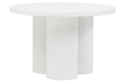 VERA WHITEWASH MANGO WOOD COLUMN DETAIL COFFEE TABLE