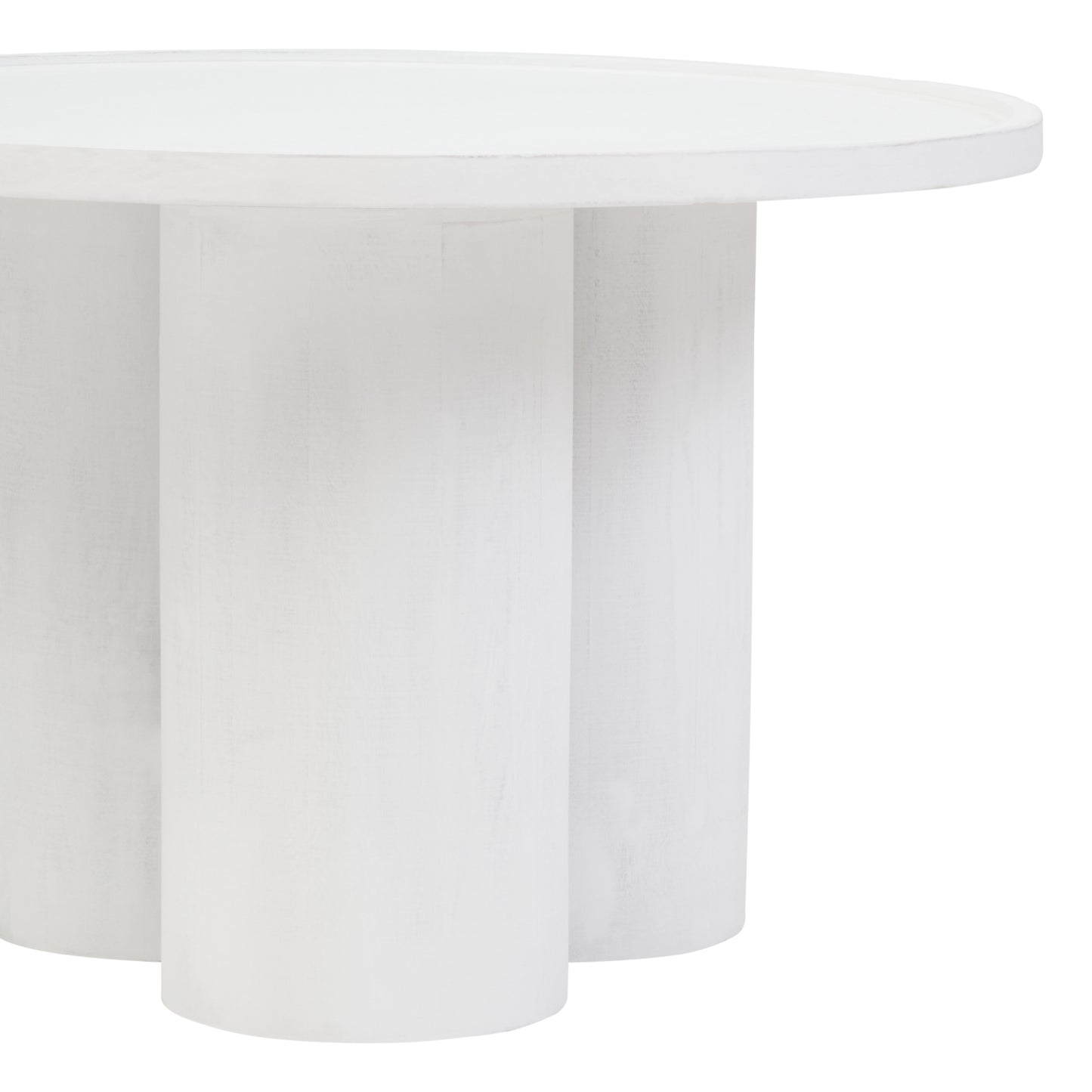 VERA WHITEWASH MANGO WOOD COLUMN DETAIL COFFEE TABLE