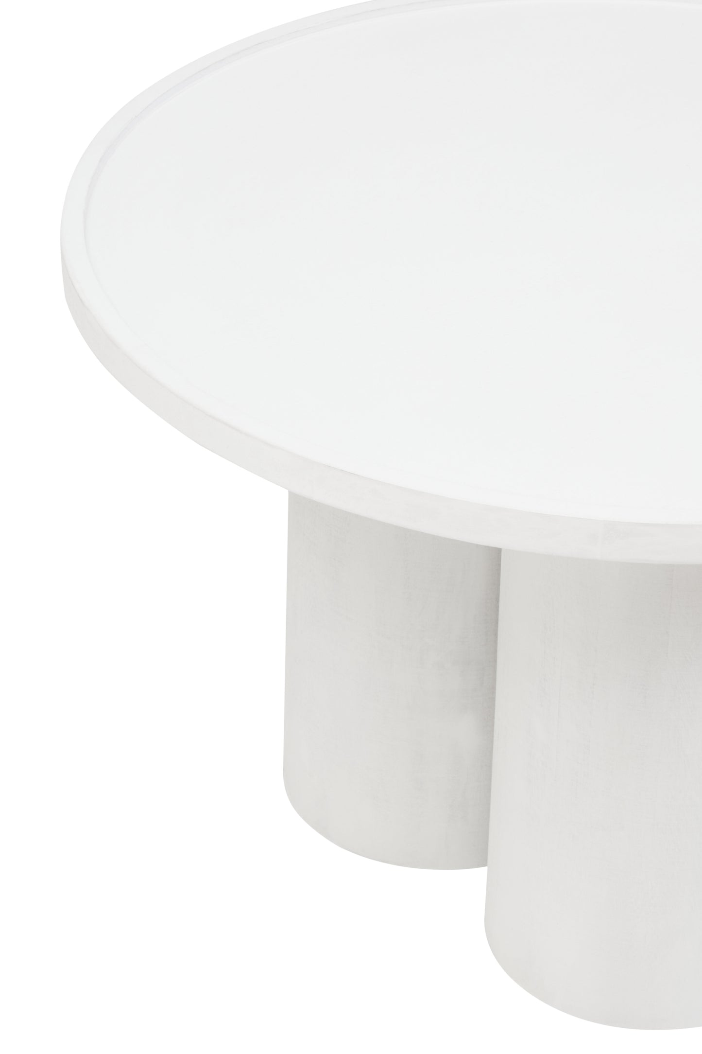 VERA WHITEWASH MANGO WOOD COLUMN DETAIL COFFEE TABLE