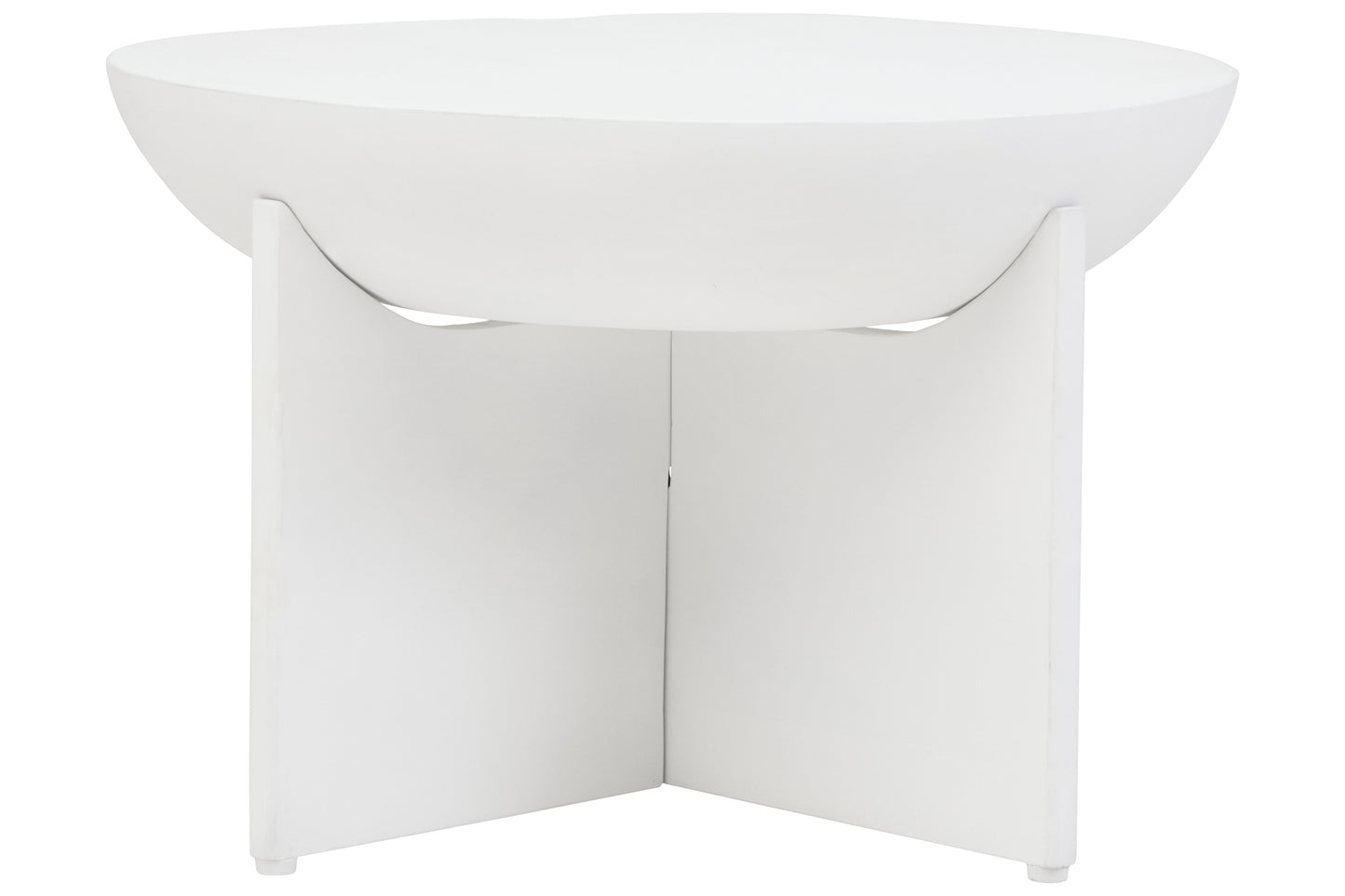 VERA WHITEWASH MANGO WOOD ROUND COFFEE TABLE