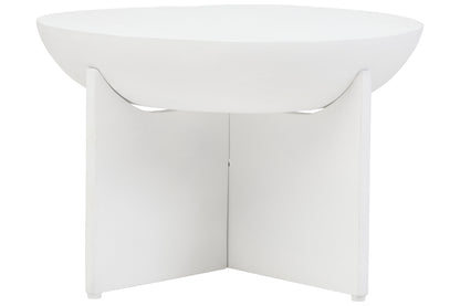 VERA WHITEWASH MANGO WOOD ROUND COFFEE TABLE