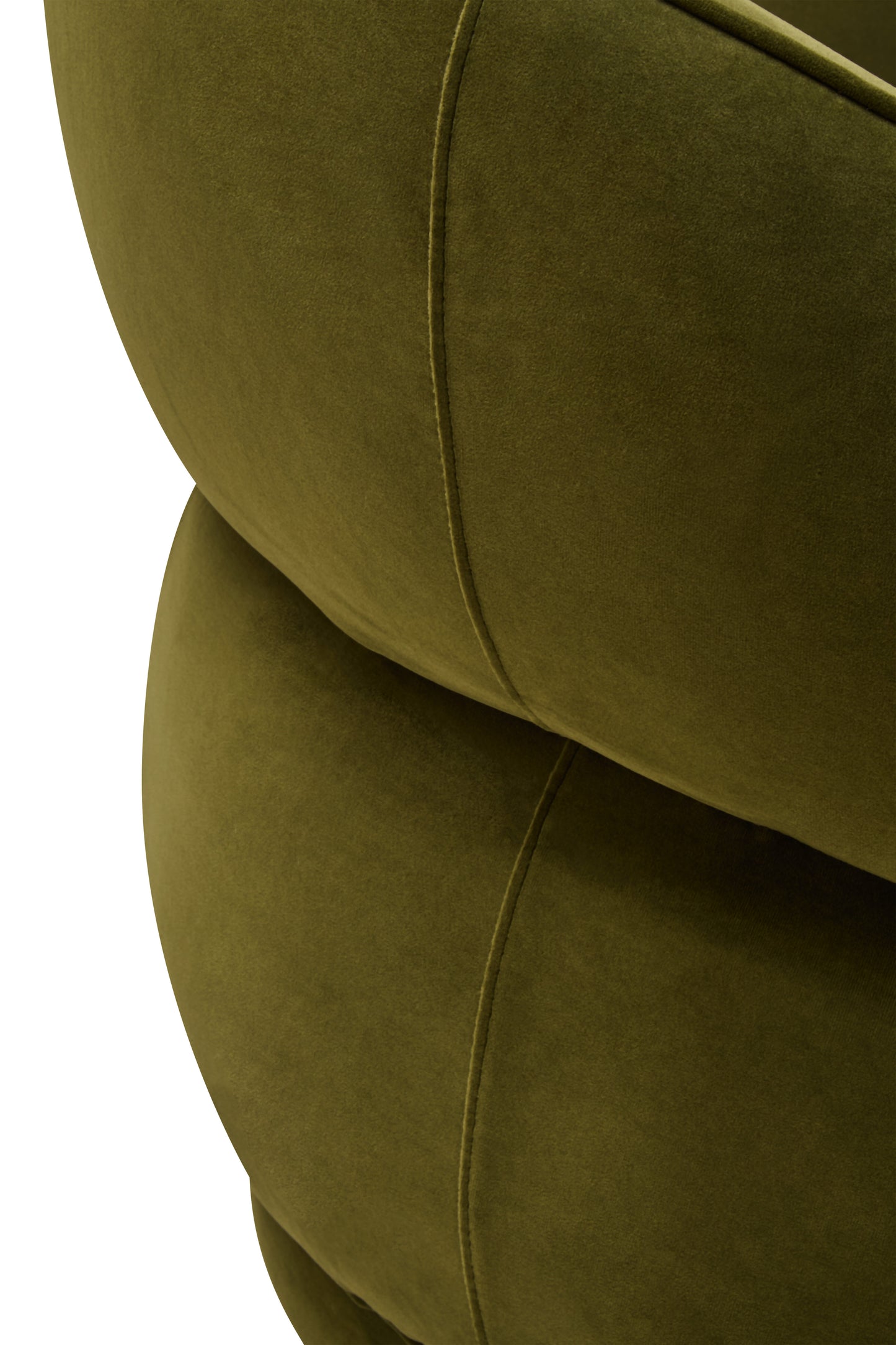 ARVID GREEN CURVED VELVET CHAIR