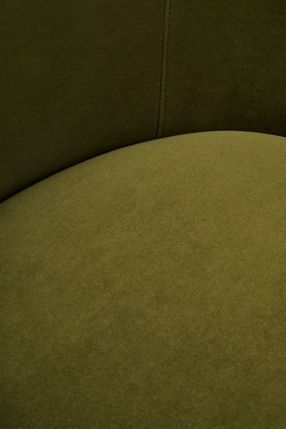 ARVID GREEN CURVED VELVET CHAIR