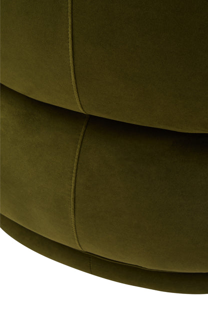 ARVID GREEN CURVED VELVET CHAIR
