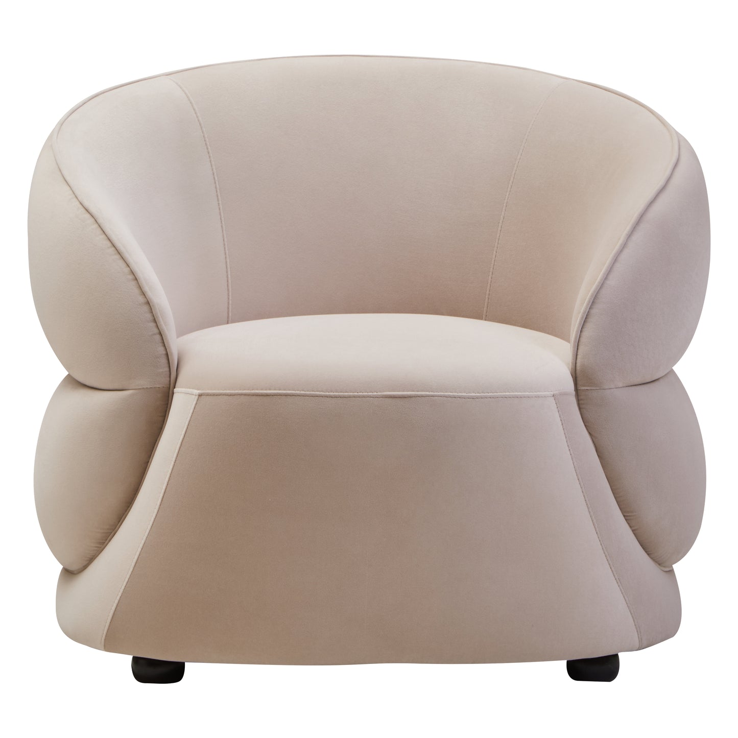 ARVID STONE VELVET CURVED CHAIR