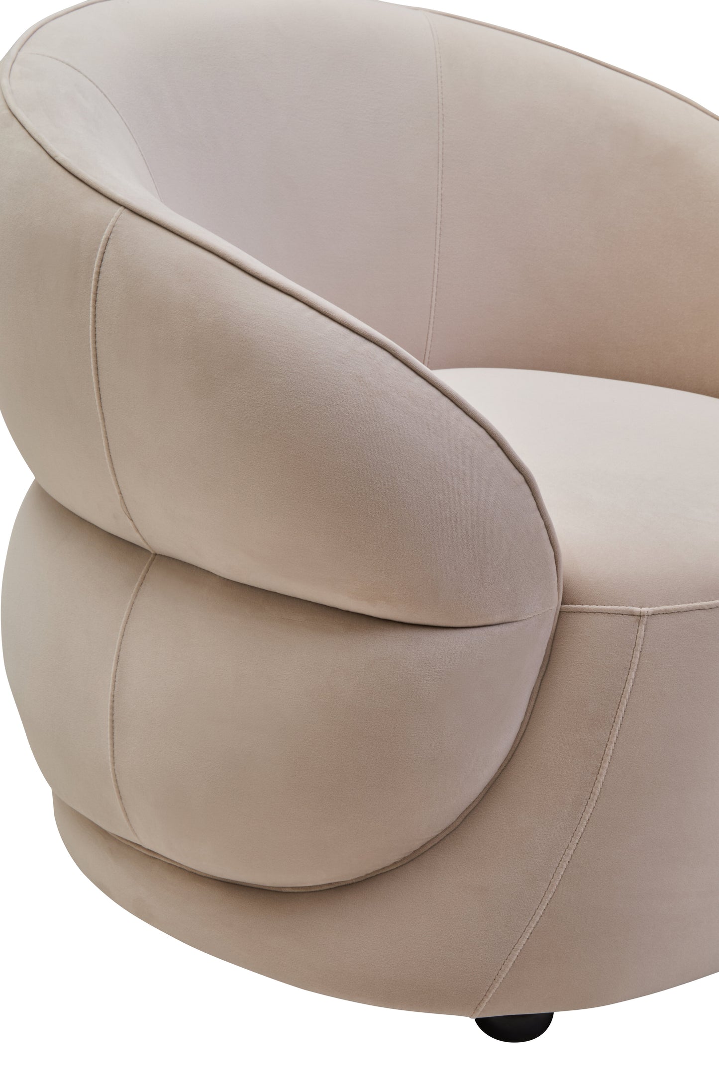 ARVID STONE VELVET CURVED CHAIR