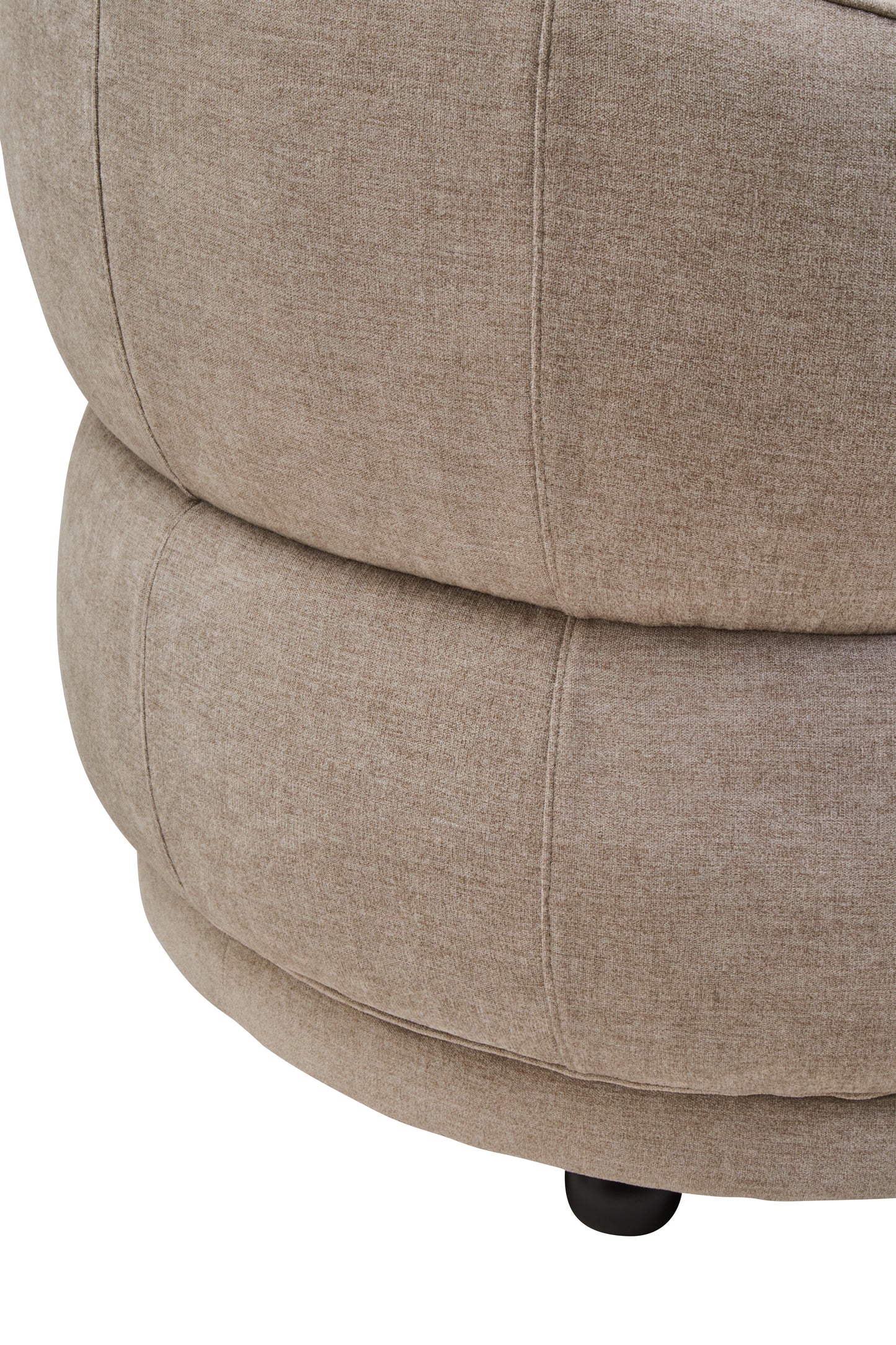 KAJSA TAUPE CHENILLE CURVED CHAIR