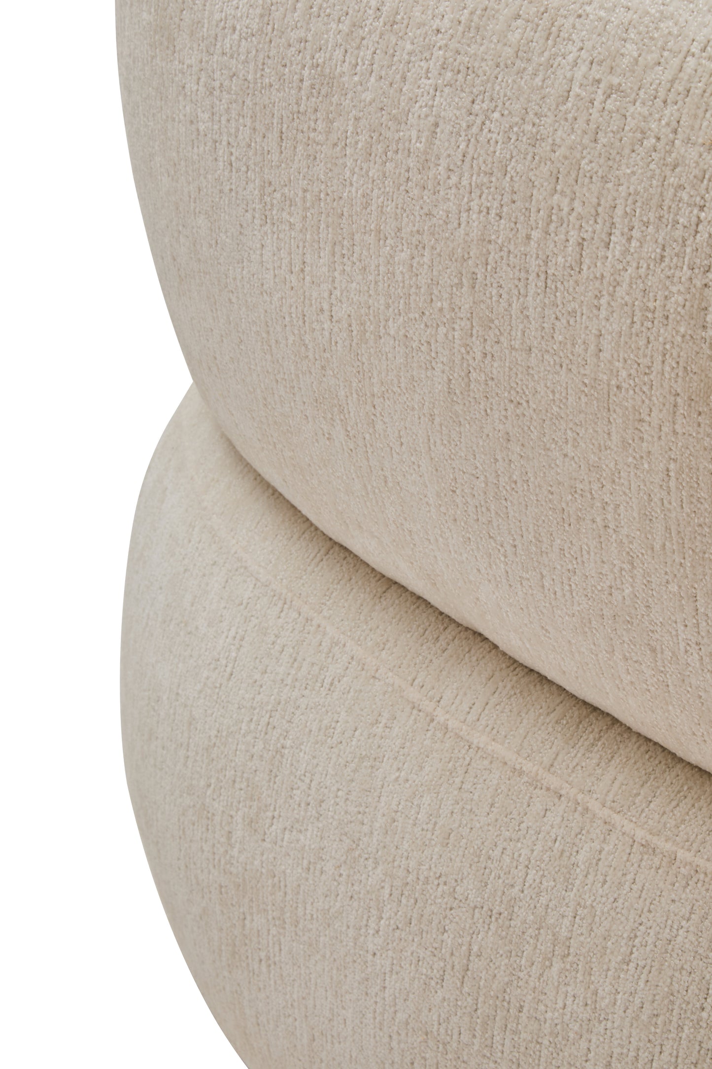 SOREN IVORY CHENILLE CURVED CHAIR