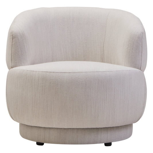 HANNE IVORY LINEN CURVED CHAIR