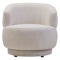 HANNE IVORY LINEN CURVED CHAIR