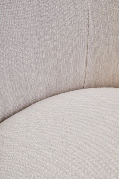 HANNE IVORY LINEN CURVED CHAIR