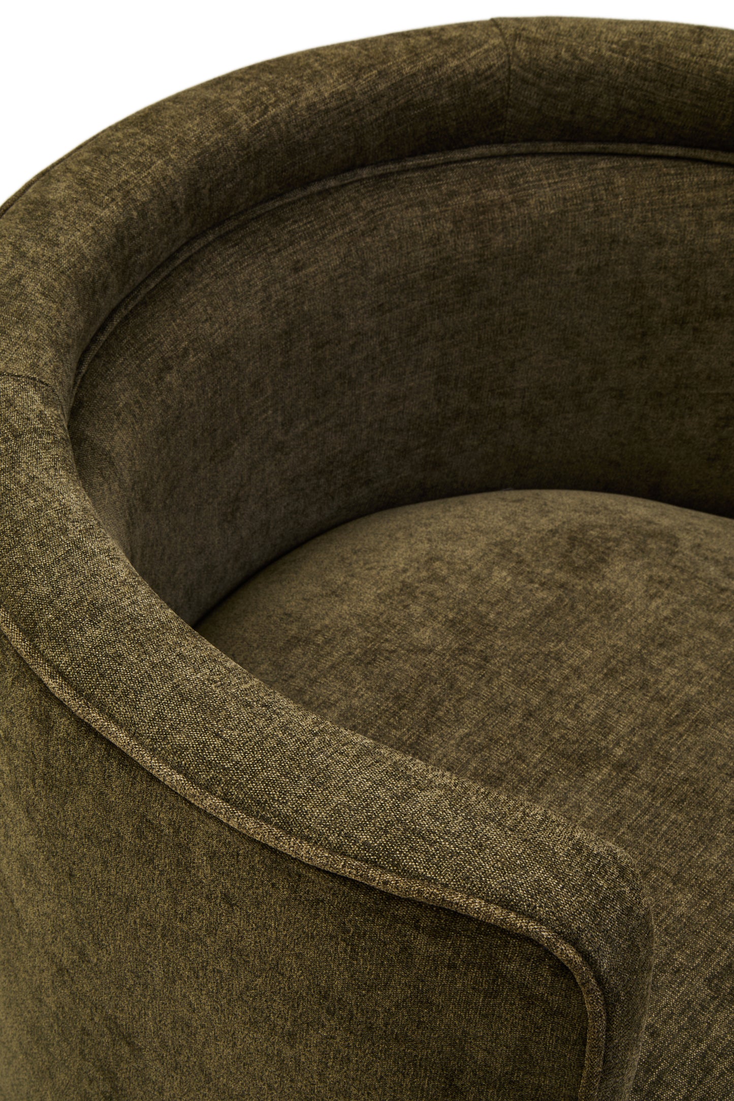 LEIF FOREST GREEN CHENILLE CURVED CHAIR