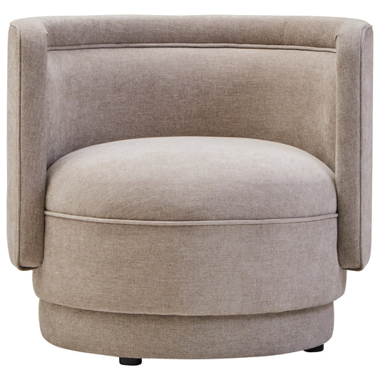 LEIF TAUPE CHENILLE CURVED CHAIR