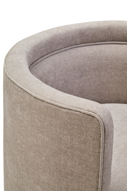 LEIF TAUPE CHENILLE CURVED CHAIR
