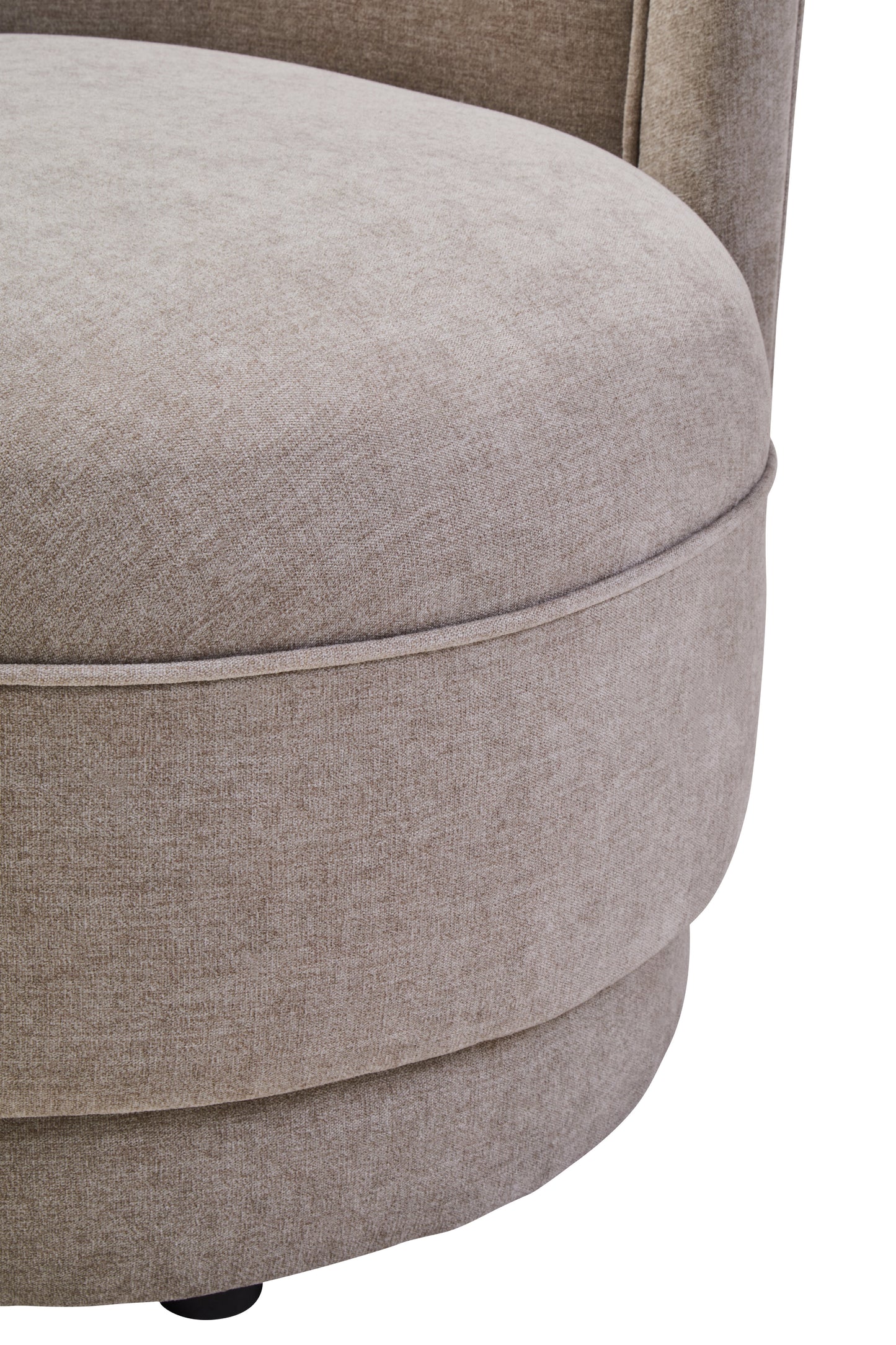 LEIF TAUPE CHENILLE CURVED CHAIR