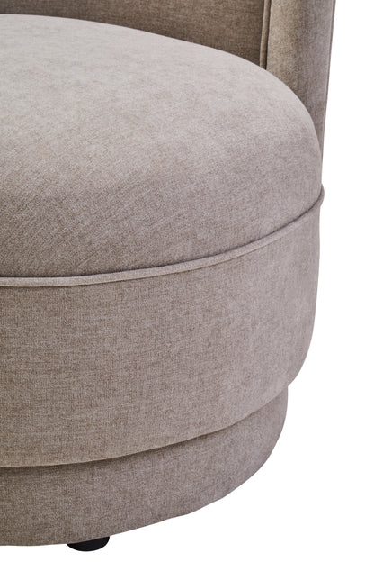LEIF TAUPE CHENILLE CURVED CHAIR