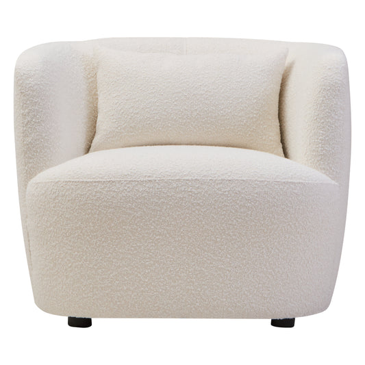 ASTA TEXTURED CREAM CURVED CHAIR