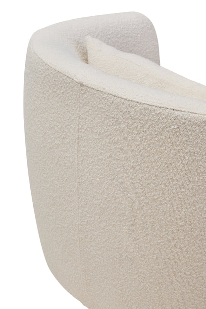 ASTA TEXTURED CREAM CURVED CHAIR