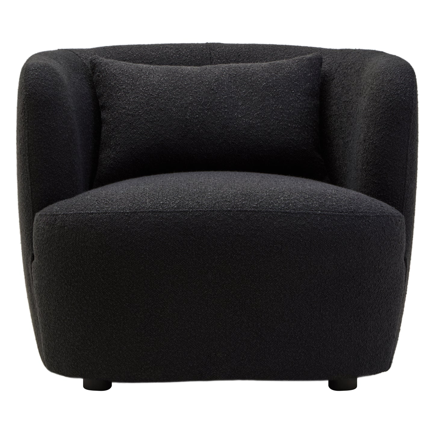 LOKE TEXTURED BLACK CURVED CHAIR