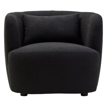 LOKE TEXTURED BLACK CURVED CHAIR