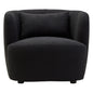 LOKE TEXTURED BLACK CURVED CHAIR