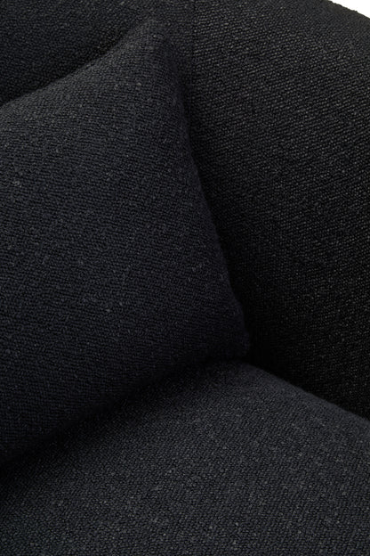 LOKE TEXTURED BLACK CURVED CHAIR