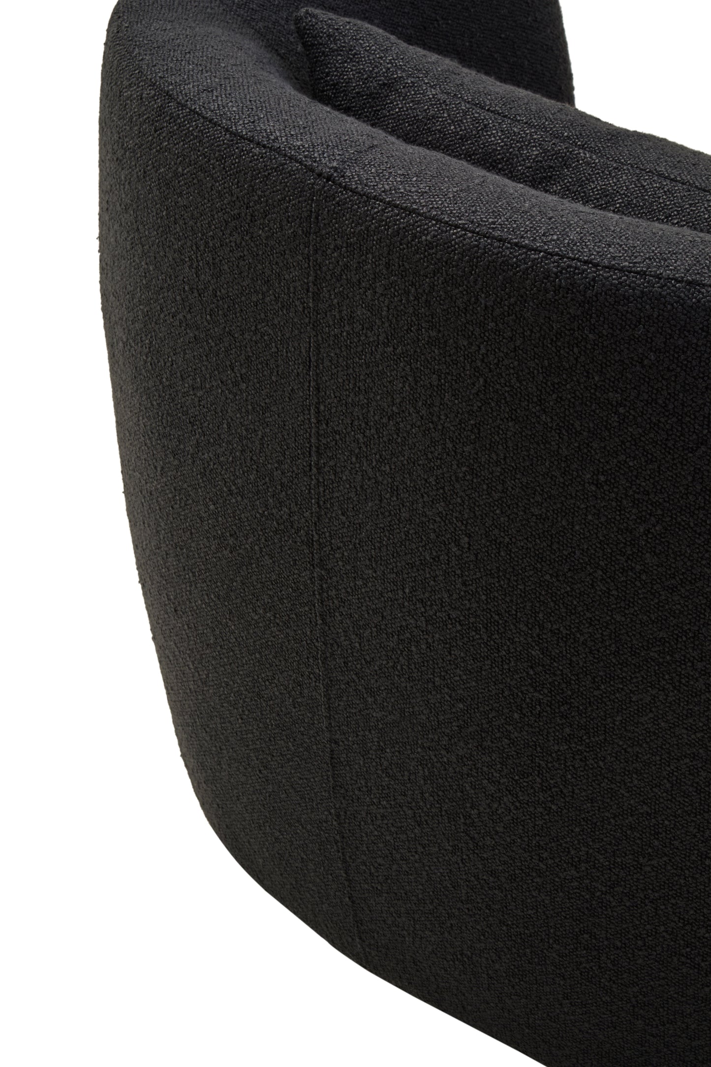 LOKE TEXTURED BLACK CURVED CHAIR