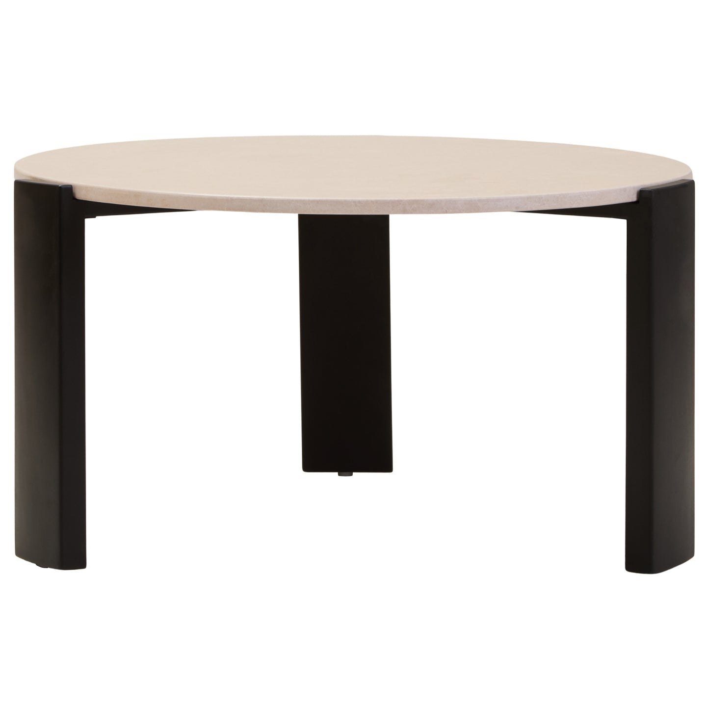 ULF ROUND CREAM MARBLE TOP LARGE COFFEE TABLE