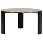 ULF ROUND BLACK MARBLE TOP LARGE COFFEE TABLE