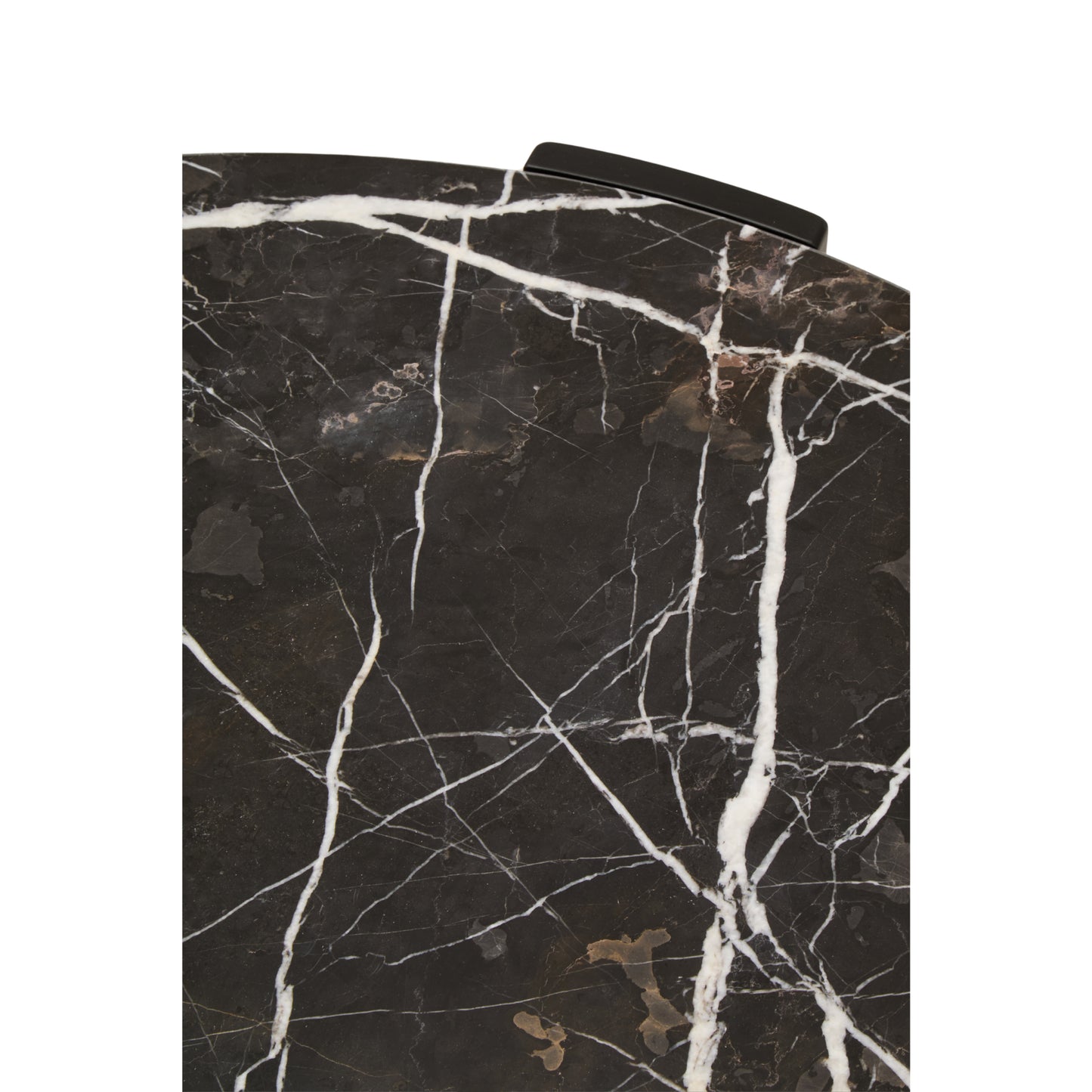 ULF ROUND BLACK MARBLE TOP LARGE COFFEE TABLE