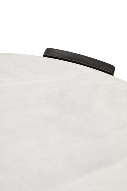 ULF ROUND WHITE MARBLE TOP LARGE COFFEE TABLE