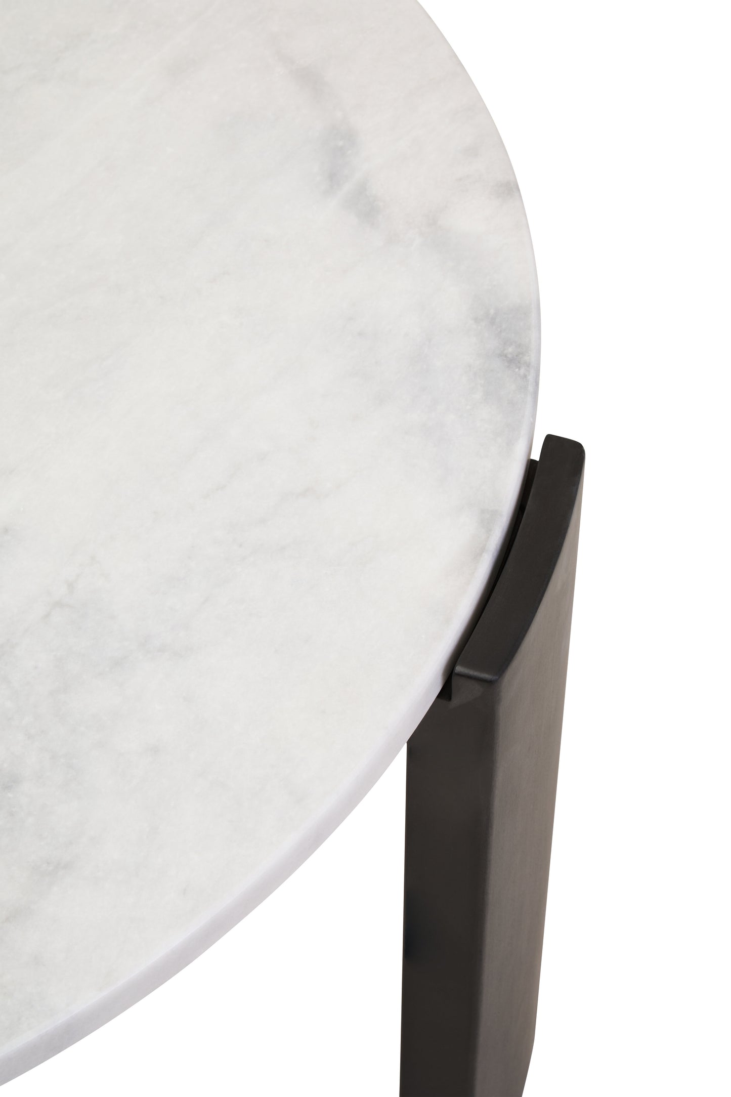 ULF ROUND WHITE MARBLE TOP LARGE COFFEE TABLE