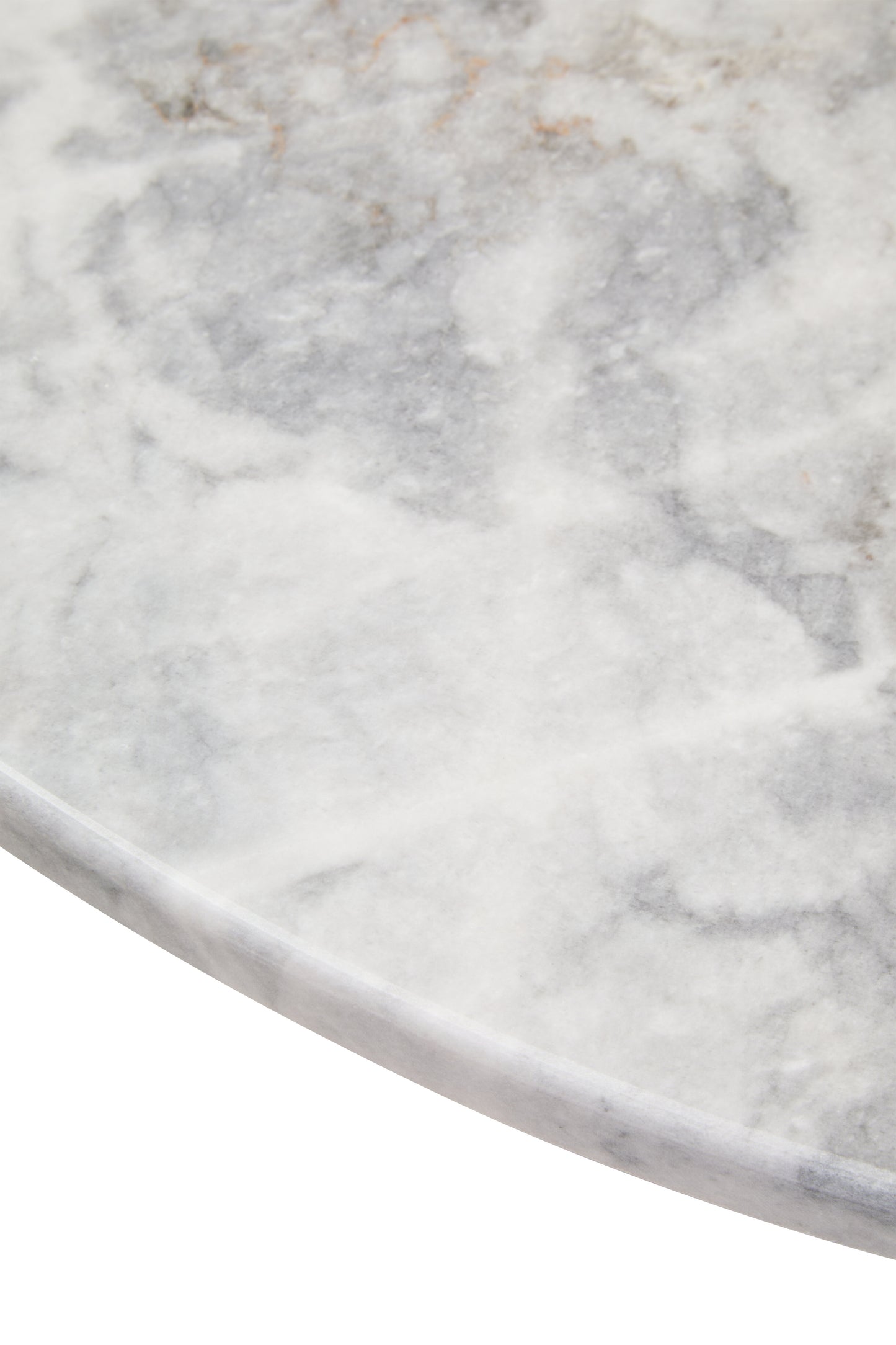 ULF ROUND WHITE MARBLE TOP LARGE COFFEE TABLE