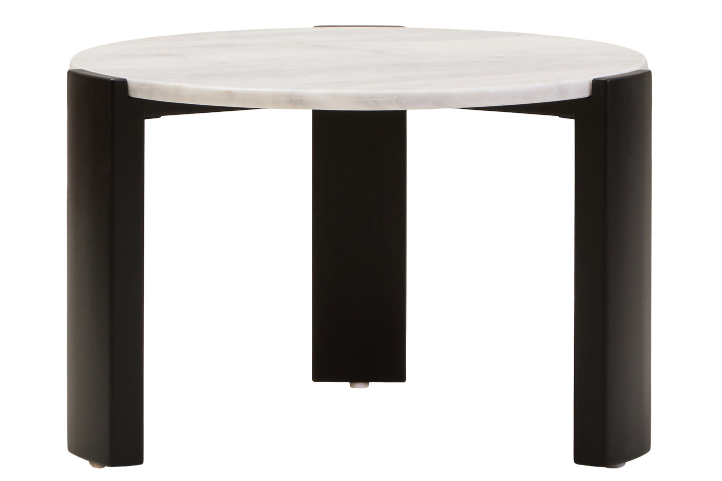 ULF ROUND WHITE MARBLE TOP SMALL COFFEE TABLE