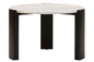 ULF ROUND WHITE MARBLE TOP SMALL COFFEE TABLE