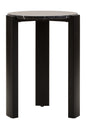 ULF BLACK MARBLE TOP ROUND SIDE TABLE