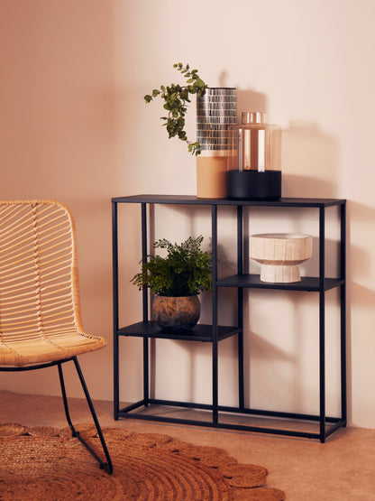 AKSEL BLACK METAL MULTI SHELF UNIT