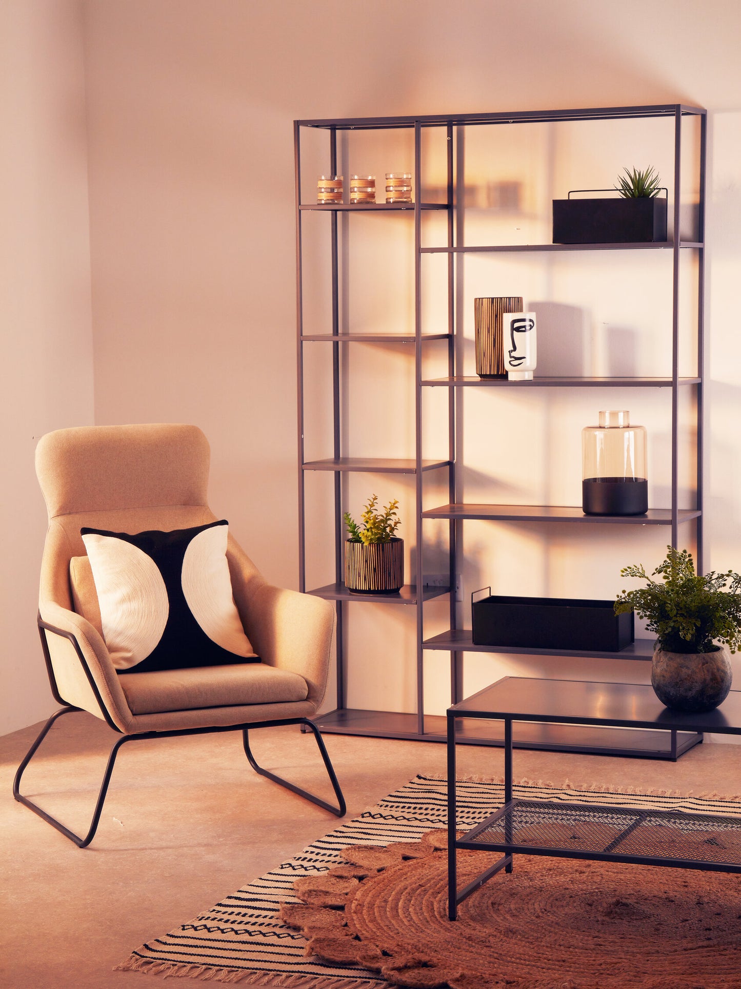 ALGOT GREY METAL MULTI SHELF UNIT