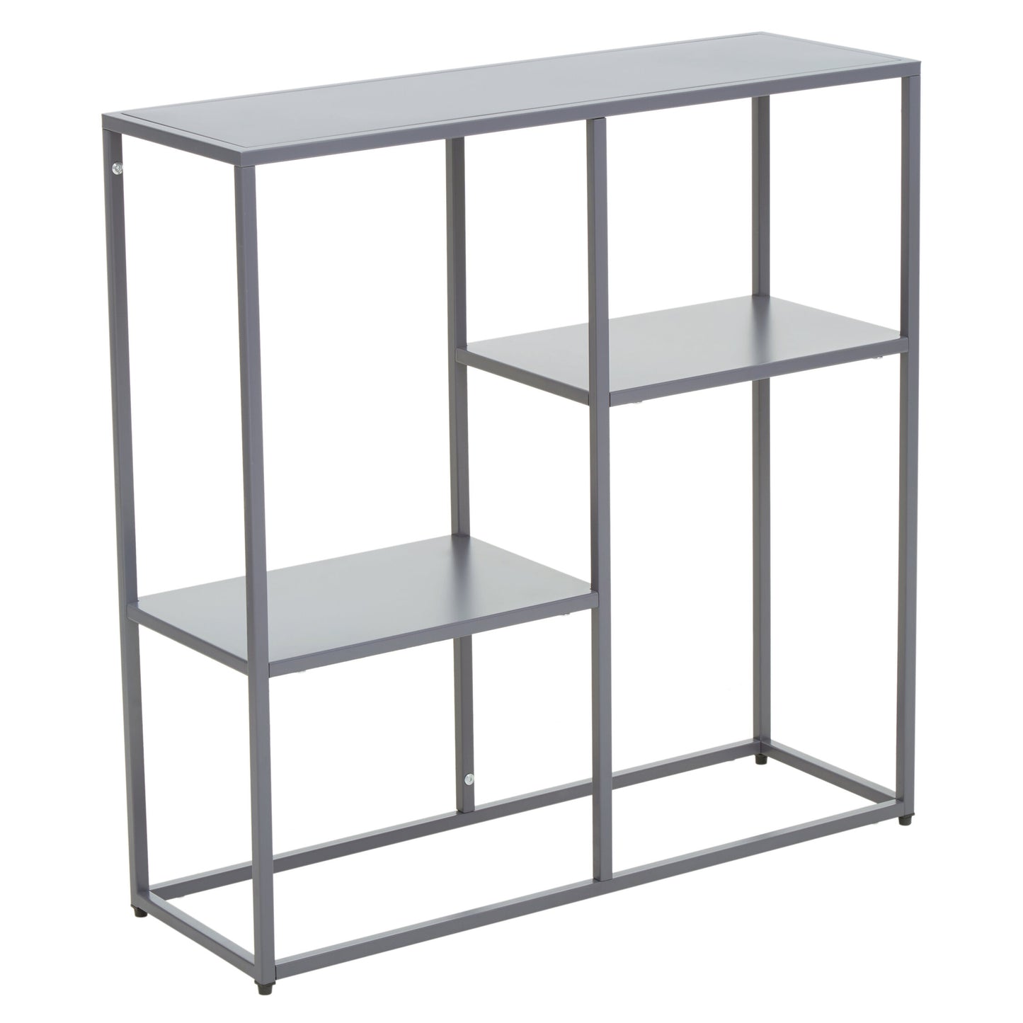 ALRIK GREY METAL THREE TIER SHELF UNIT