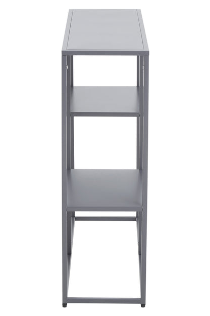 ALRIK GREY METAL THREE TIER SHELF UNIT