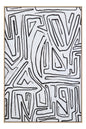 ARNULF ABSTRACT BLACK AND CREAM TEXTURED WALL ART