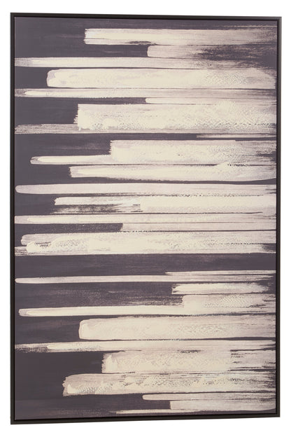 AXEL BLACK AND NATURAL CANVAS WALL ART
