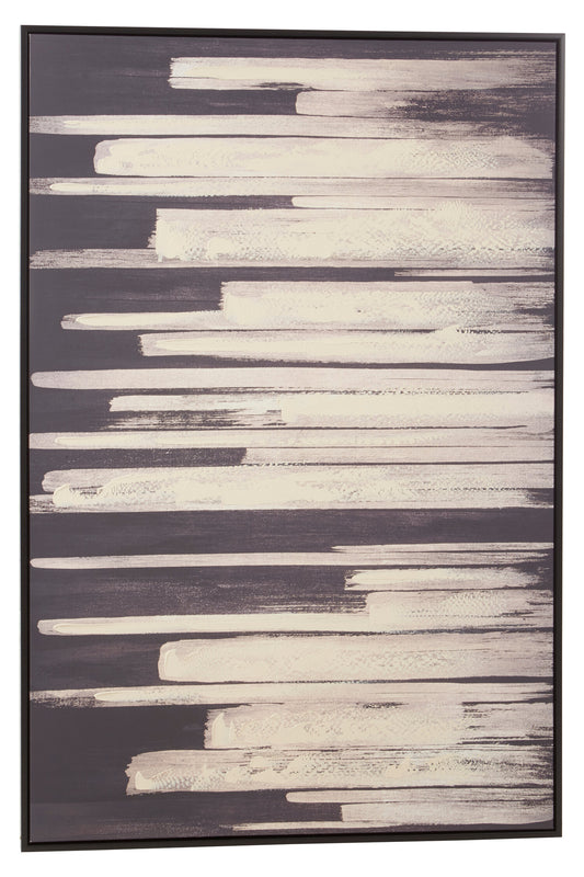 AXEL BLACK AND NATURAL CANVAS WALL ART