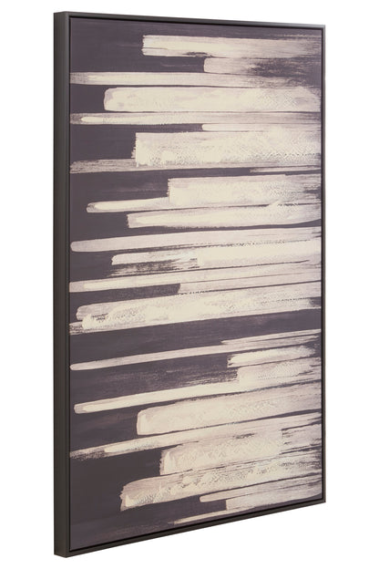 AXEL BLACK AND NATURAL CANVAS WALL ART