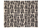 Beige throw with black abstract pattern