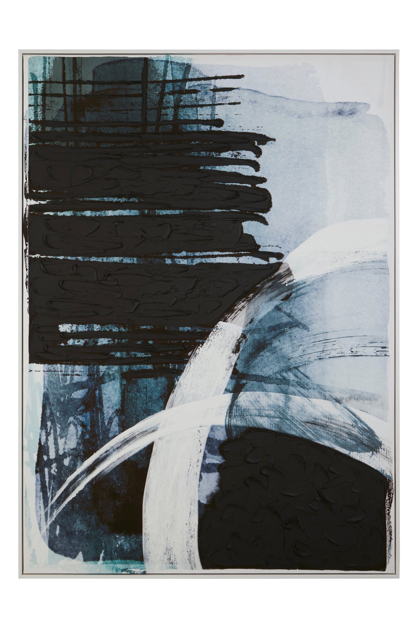 BENDT BLUE AND BLACK WALL ART