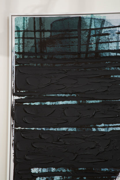 BENDT BLUE AND BLACK WALL ART