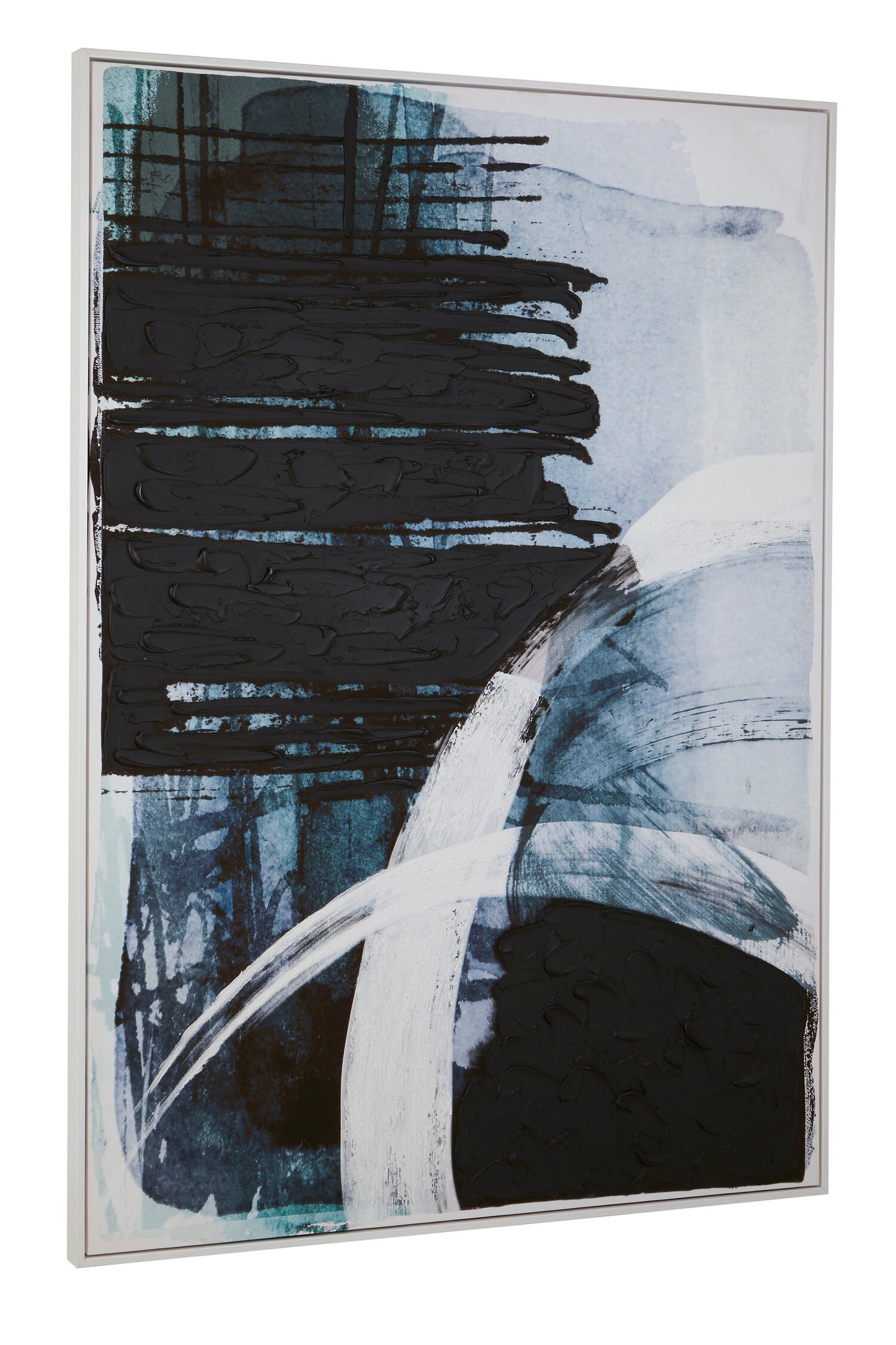 BENDT BLUE AND BLACK WALL ART