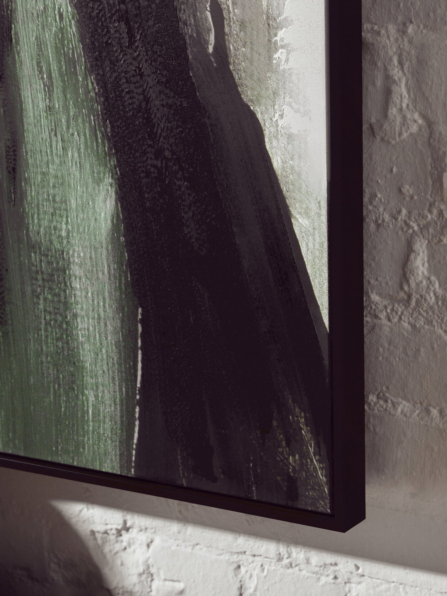 BIRGER GREEN MULTI COLOURED ABSTRACT TEXTURED WALL ART
